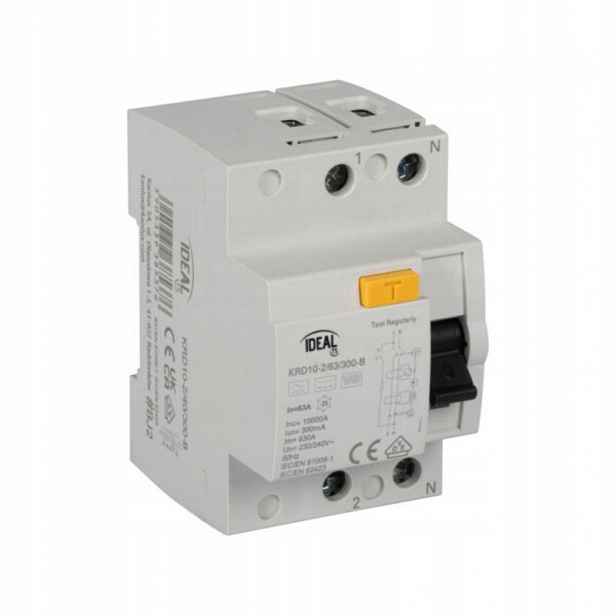 Proudový spínač KRD10 2P 63A 300mA B Ideal
