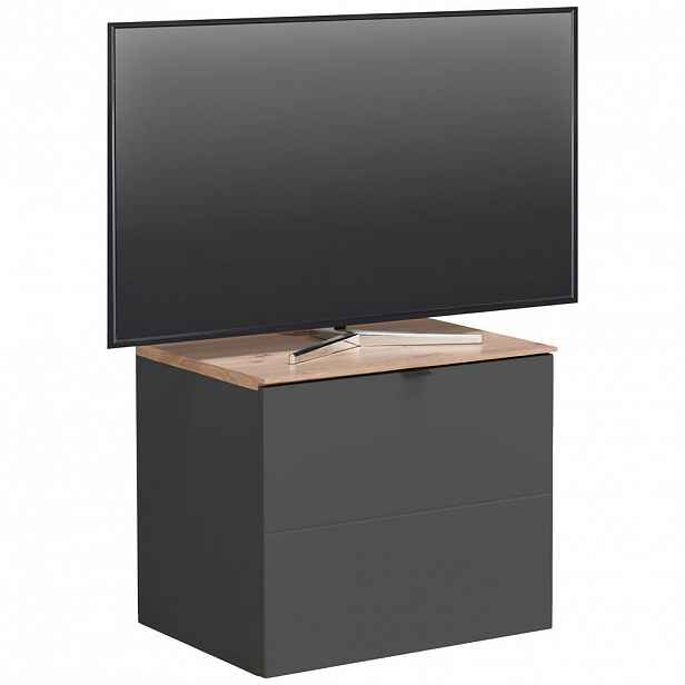 Hom`in KOMODA POD TELEVIZI, barvy grafitu, dub artisan, 60/62/44 cm