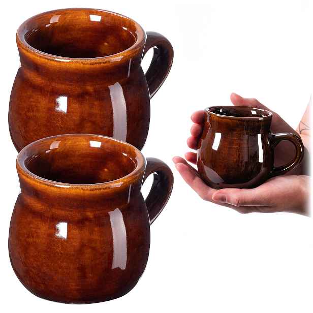 Hrníčky Na Svařené Víno 250ml S Uchem Kameninový Hrnek Sada 2ks