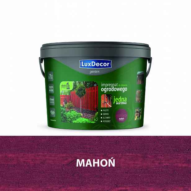 Luxdecor Zahradní Impregnace Na Zahradní Dřevo 9 L Mahagon Jedna Vrstva