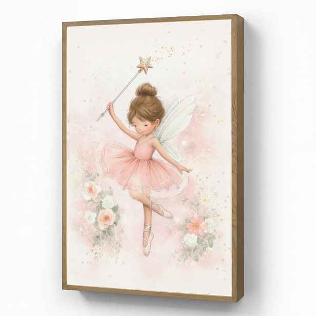 OnlyWow DOBÍJECÍ NOČNÍ LAMPIČKA Baletka - Víla - Květiny - Růžová 70x100 cm
