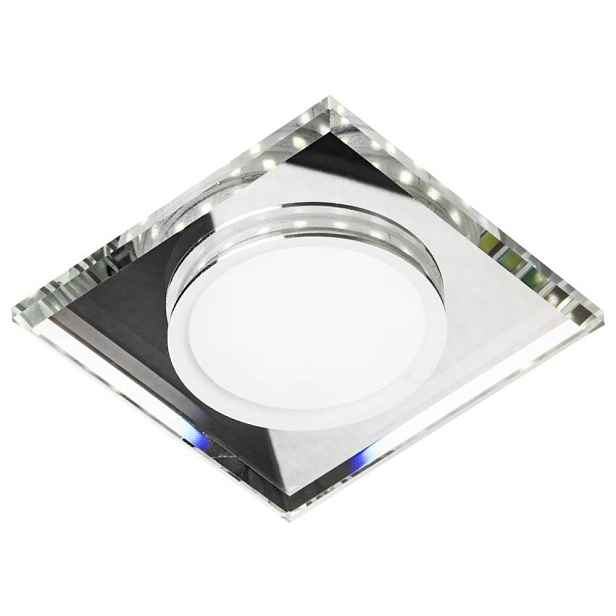 Stropní svítidlo chrom/bílé čtvercové LED SSP-22