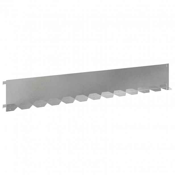 vidaXL Okraj trávníku 10 ks 102 x 15 x 4 cm Ocel Stříbrná