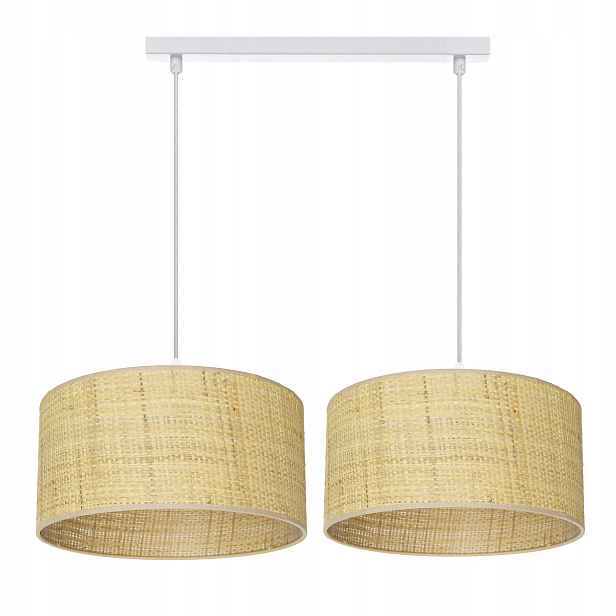 Závěsná Stropní Ratanová Lampa Etno Stropní Stínidlo Boho Ratan 30 CM E27