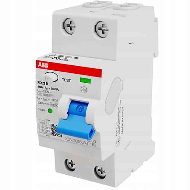 Abb F202 B-16/0.03 Proudový chránič 2P B typ 30 mA
