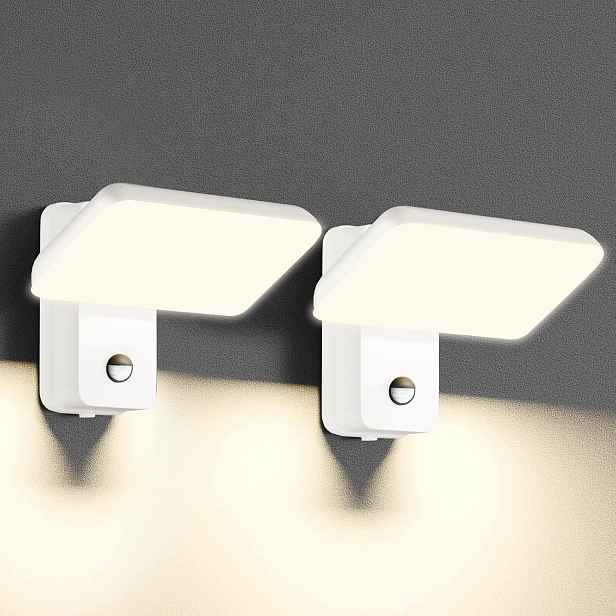 Brightower Led venkovní lampa 24W s pohybovým senzorem IP65, bílá, 2x