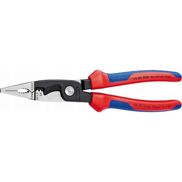 Kleště pro elektrické instalace leštěné, 200 mm 13 82 200 Knipex