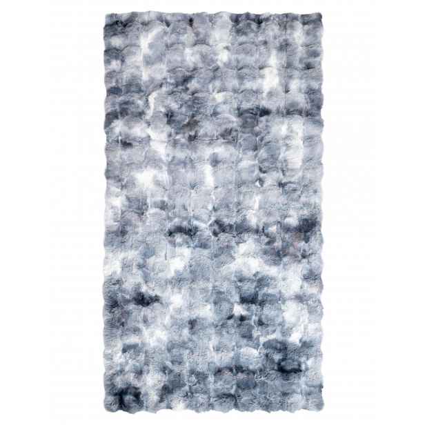 Koberec Shaggy Rabbit 160x230 cm Bubble Měkký nadýchaný kožešinový pokoj Šedý