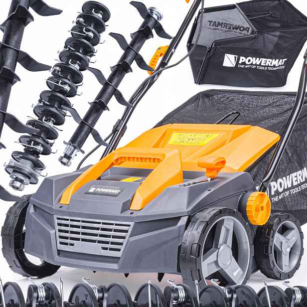 Provzdušňovač Vertikutátor Elektrický S Košem 3v1 2550W Aerace Vertikutace