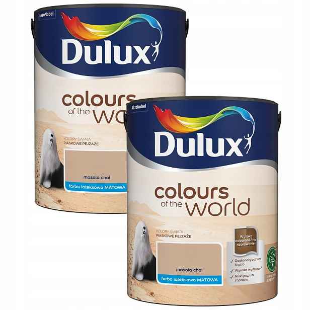 Set Dulux Barvy Světa 2x5L Barva Latexová Emulze Masala Chai 10L