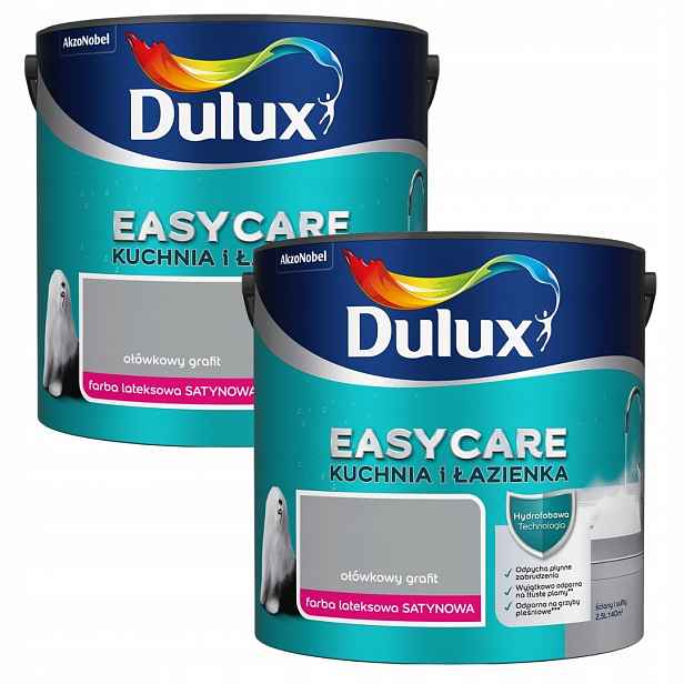 Set Dulux Easycare 2x2,5L Kuchyně A Koupelna Tužkový Grafit Saténový 5L
