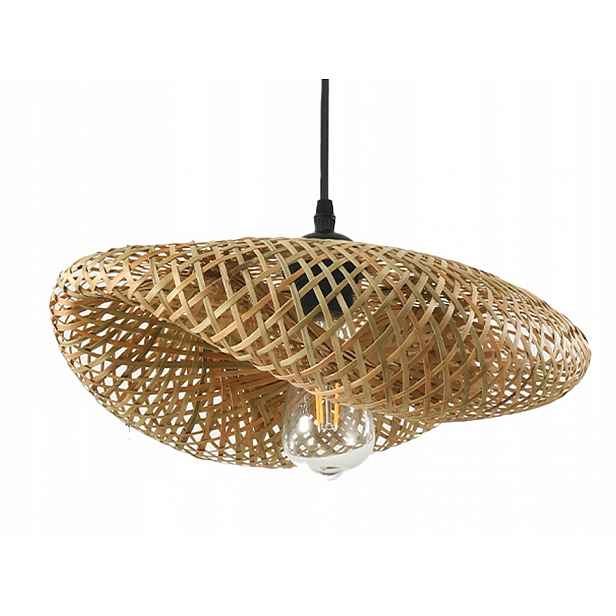 Závěsná lampa Boho Stropní stínítko 40 cm Bambusová E27 Pletená velká