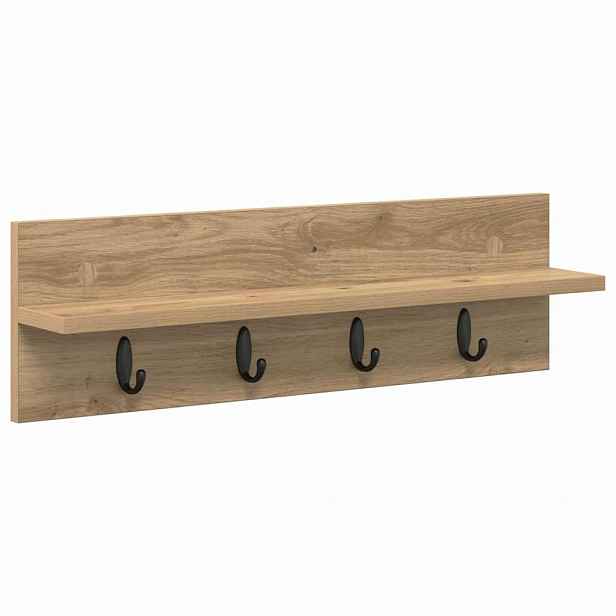 vidaXL Nástěnný věšák na kabáty Nástěnná montáž Artisanový dub