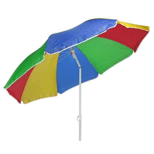 HI Plážový slunečník 150 cm vícebarevný