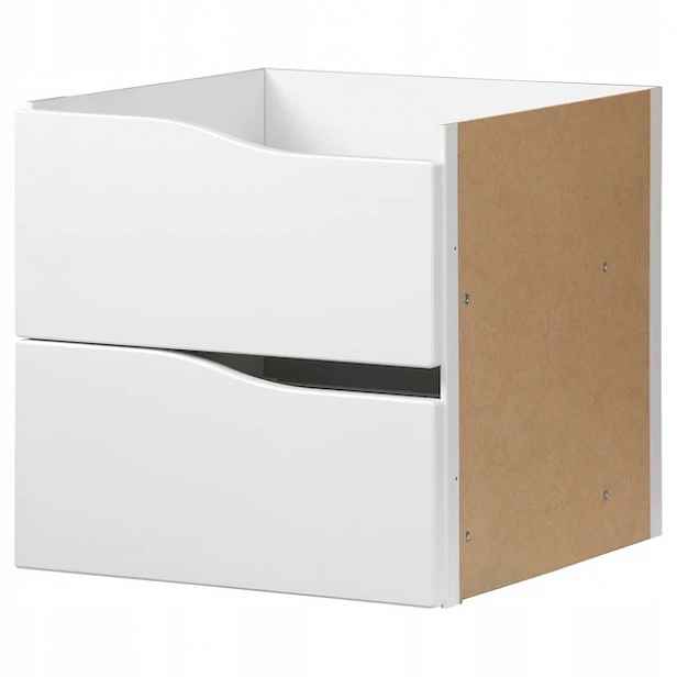 Ikea Kallax vložka se 2 zásuvkami Bílý výřez