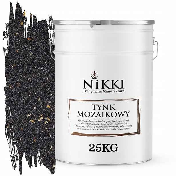 Pryskyřičná Mozaiková Omítka 25 Kg Vnitřní Vnější Černá Se Zlatou Slídou M14