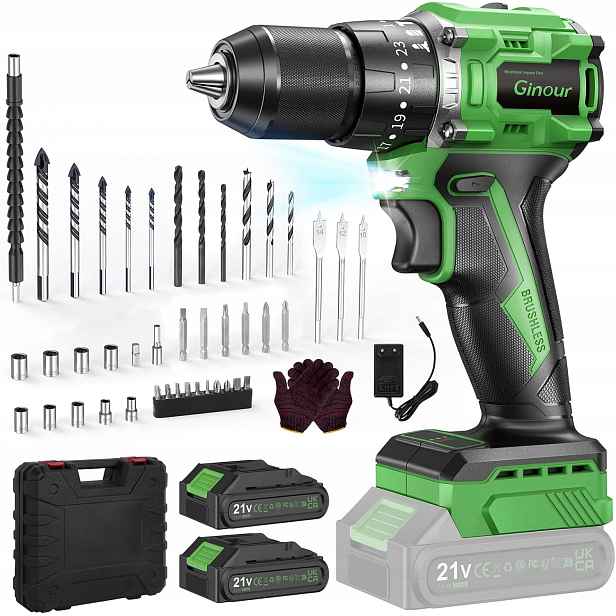 Sada příklepových vrtaček Ginour 21 V