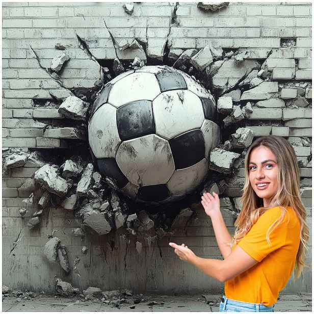 Fototapeta 3D pro mládež Fotbal 490x280 DMPN10W