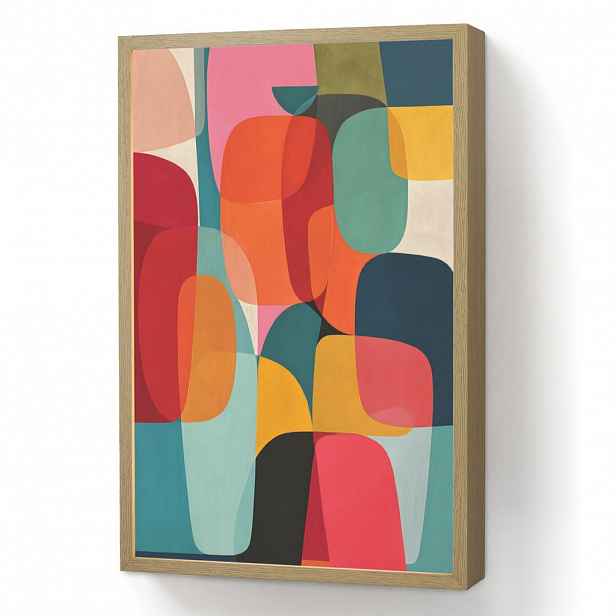 OnlyWow NÁSTĚNNÁ LAMPA S AKUMULÁTOREM Tvary - barevné - abstraktní - letadla 40x60 cm