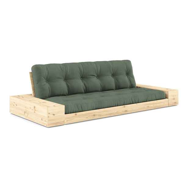 Zelená rozkládací pohovka 244 cm Base – Karup Design
