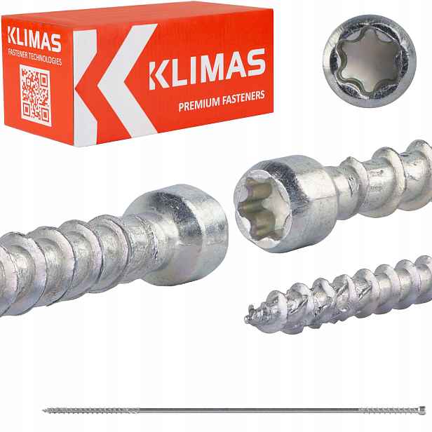 Šrouby pro krokvovou izolaci 8x435 mm 50 ks Torx Klimas Wkpc