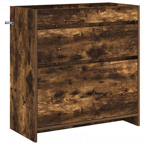 vidaXL Koupelnová skříňka pod umyvadlo Kouřový dub 78,5 x 37,5 x 81 cm