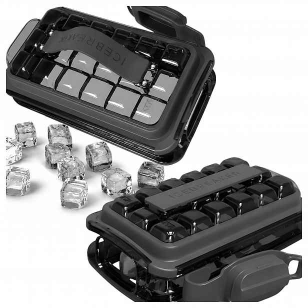 Silikonová Forma Na Ledové Kostky Icebreaker Pop Clear Water Black