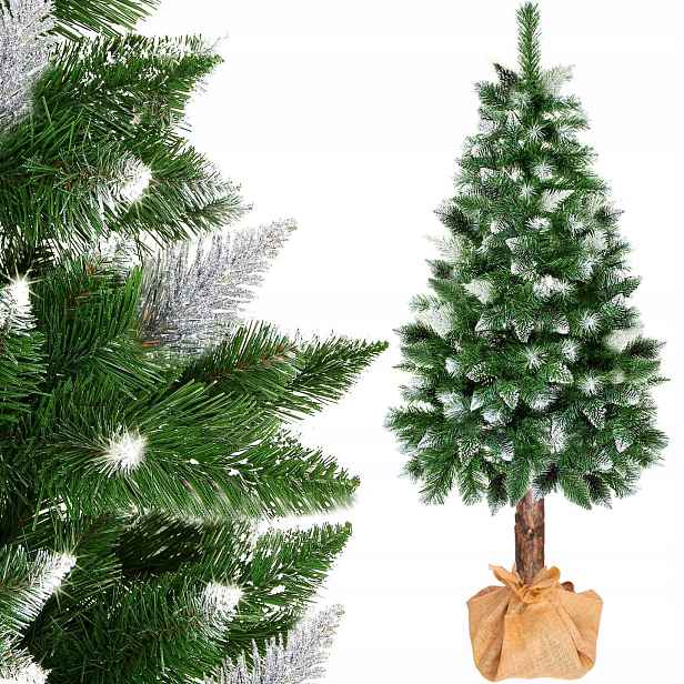 Umělý Vánoční Stromeček na kmeni Borovice Diamantová hustá 140 cm Premium jako živá