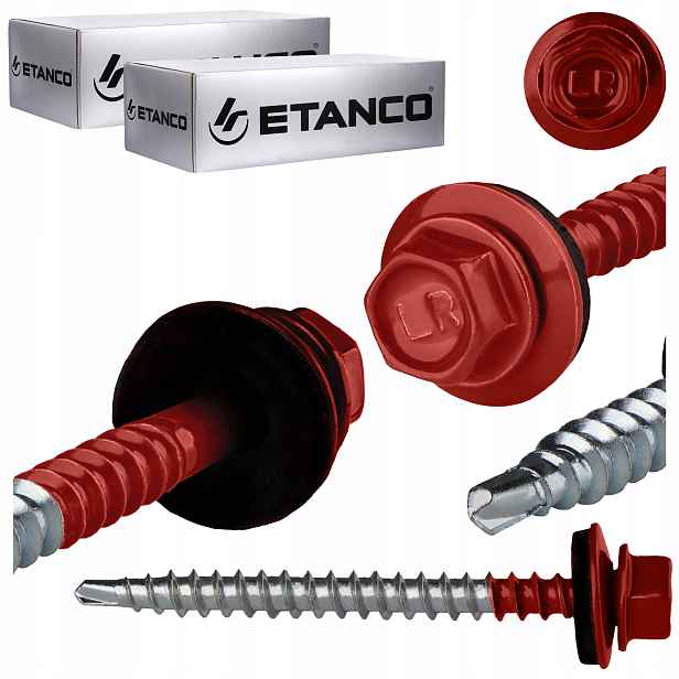 Farmářské vruty 4,8x60 mm Ral 3011 200 ks vrutů Etanco GTF2 Z14