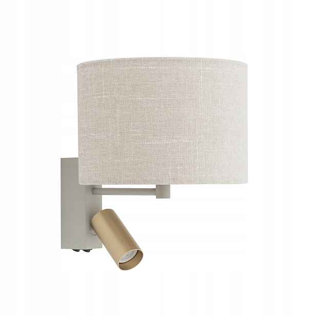 Nástěnná lampa Nowodvorski Santana krémově šedá zlatá E27 GU10 2x10W