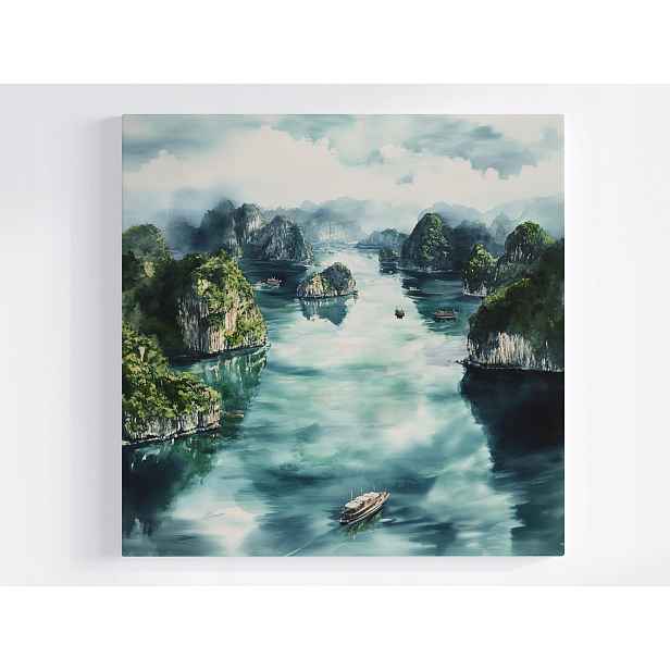 Obraz Na Plátně Plátno Krajina Asie Vietnam Záliv Ha Long Výhled 50x50