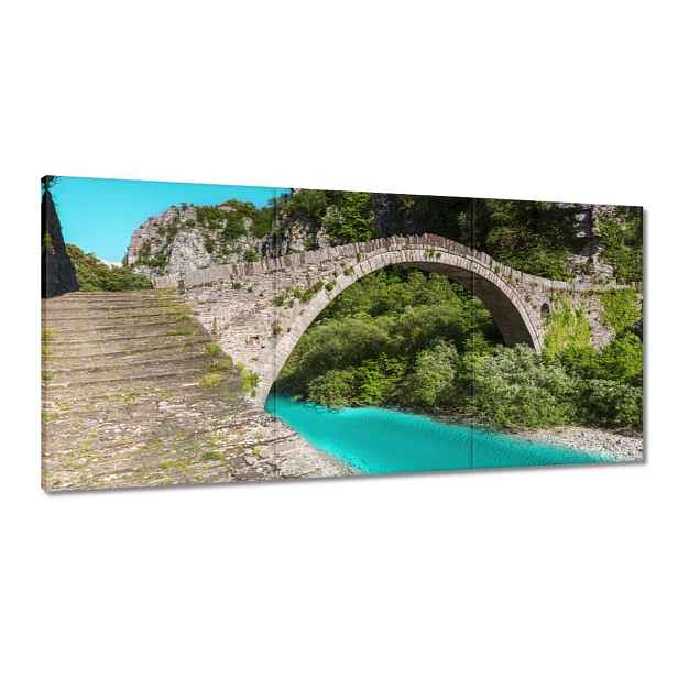 Obrazy 120x60 Tyrkysová říčka Most