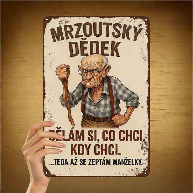 TEMU 2D Plochý, 2D Plochý 1 ks, Vintage Železný Umělecký Znak: „Moudrost Zepáka – Dělám, co chci, kdy chci“ – Rustikální České Lidové Přísloví Dekor