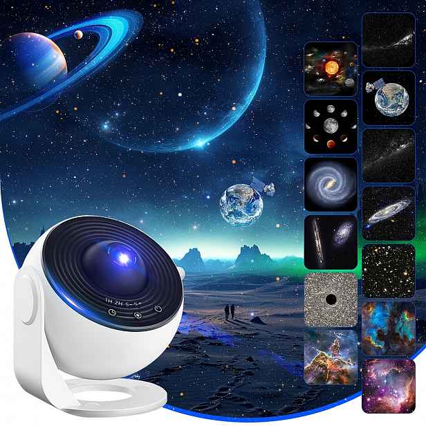 TEMU Galaxy projektor, 13v1 hvězdný projektor s efekty mlhy a galaxií, noční světlo do ložnice ve stylu planetária s časovačem a funkcí ovládání