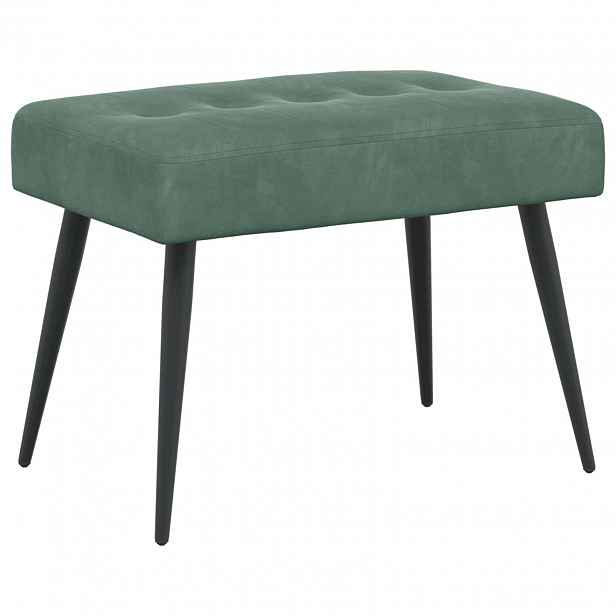 vidaXL Lavice s knoflíkovým prošíváním Mořská zelená 60 x 40 x 45 cm