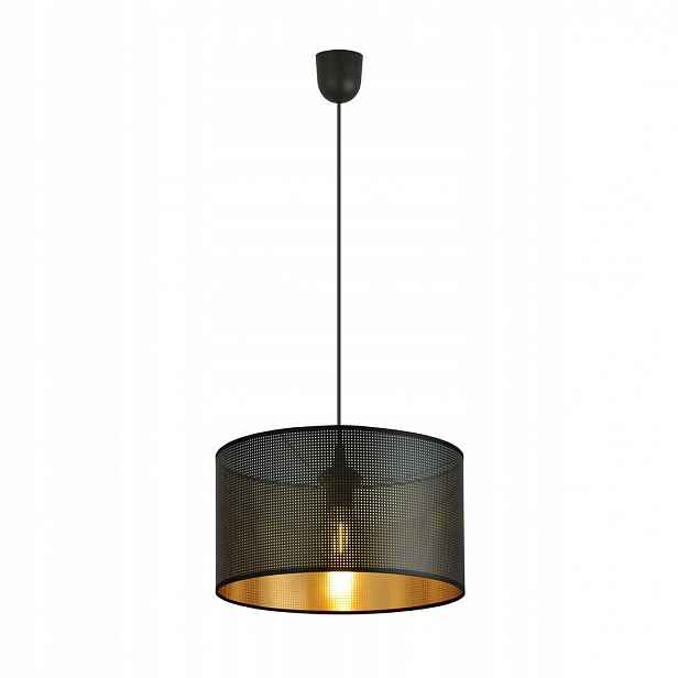 Závěsná lampa Aston černo-zlatá Ø35 cm, 1x E27, ocelové stínítko