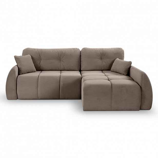 MID.YOU ROHOVÁ SEDAČKA, textil, béžová hnědá