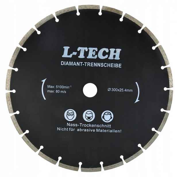 Diamantový Kotouč 300 X 8 X 25,4 MM Segment L-tech
