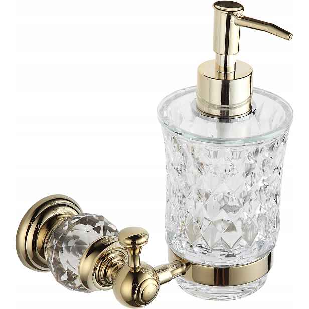 Mexen Estela Závěsný Dávkovač Mýdla Kov+Sklo Zlatý 180ml