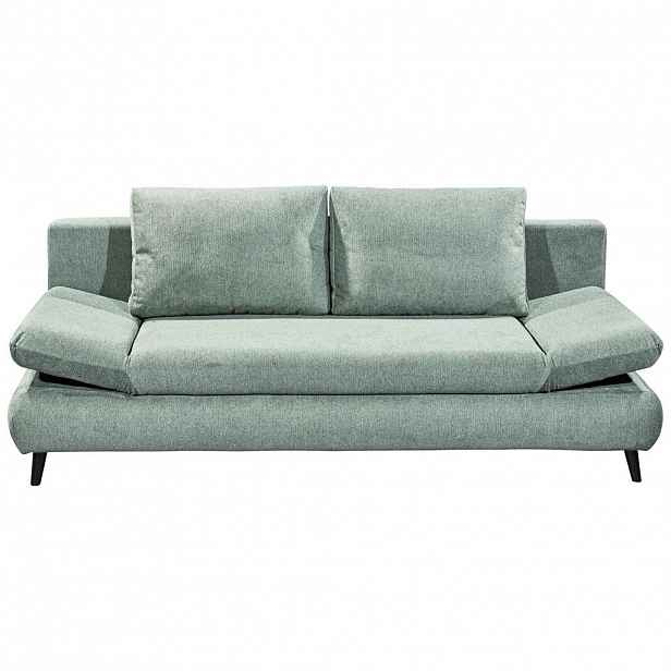 MID.YOU ROZKLÁDACÍ POHOVKA, textil, kompozitní dřevo, šedomodrá