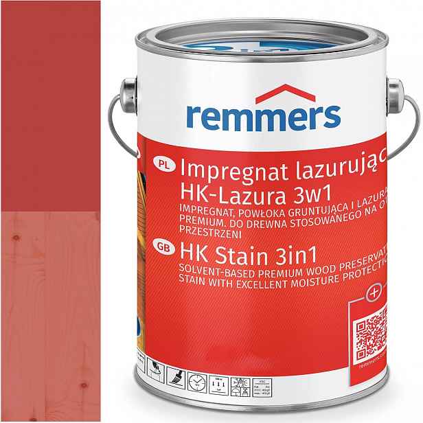 Remmers HK-Lasur Ochranná lazura na dřevo Ral 2002 Červená Oranžová 20L