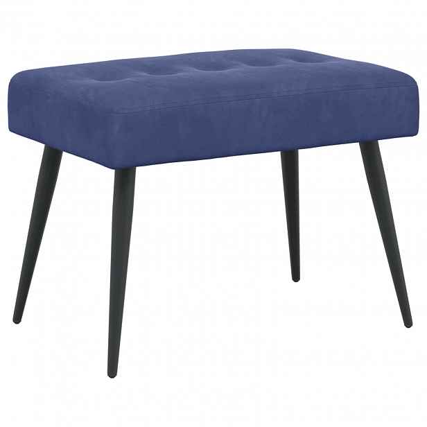 vidaXL Lavice s knoflíkovým prošíváním Policová modrá 60 x 40 x 45 cm