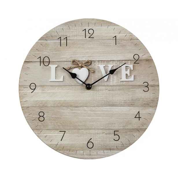 Nástěnné hodiny Love 30 cm, MDF