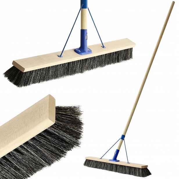 Smeták Kartáč 80 cm Ulice Zametač S Dřevěnou Násadou Smeták