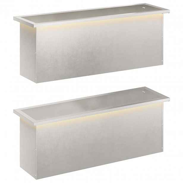 vidaXL Zahradní truhlík s LED osvětlením 2 ks Stříbrná