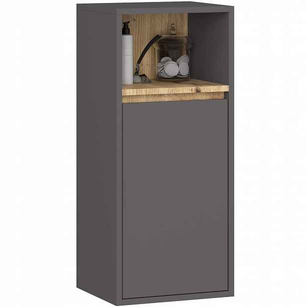Závěsná Koupelnová Skříňka Vami W35 1D1W Grafit/artisan Akd