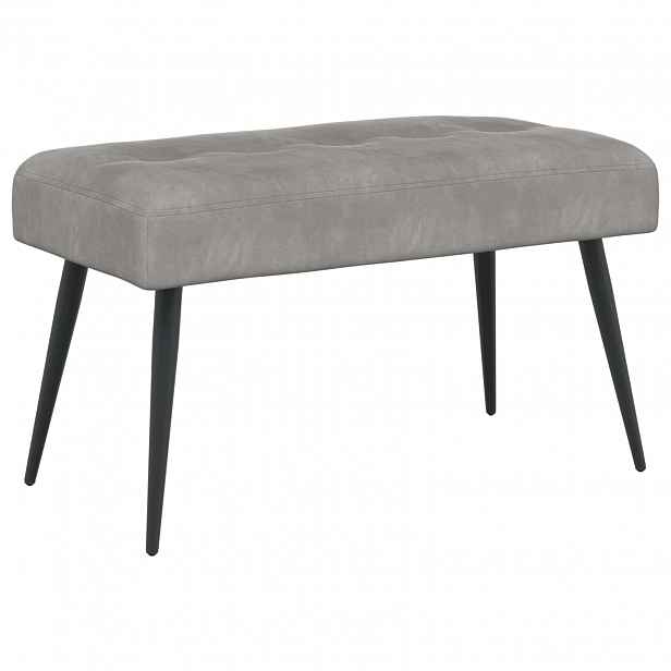 vidaXL Lavice s knoflíkovým prošíváním Světle šedá 80 x 40 x 46 cm