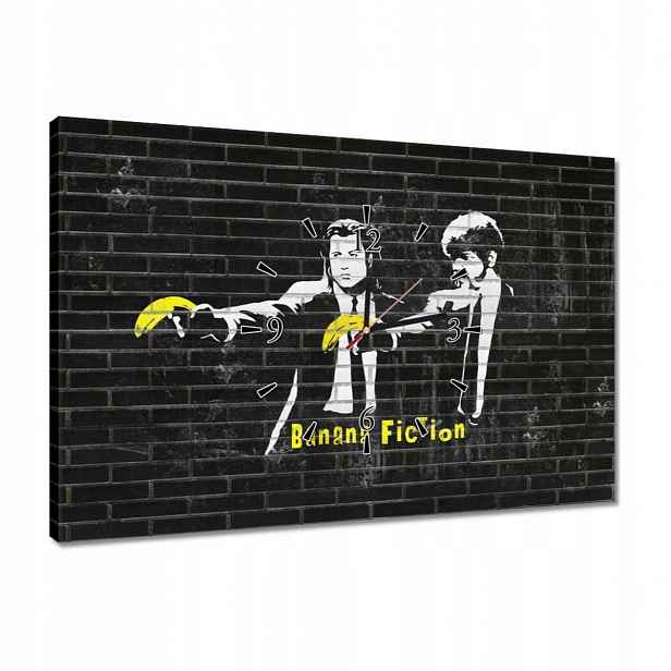Hodiny 60x40 Banksy Banana Fiction
