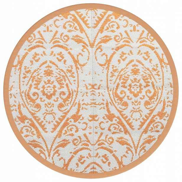 Koberec kulatý Ø160 CM Pp oranžovo-bílý