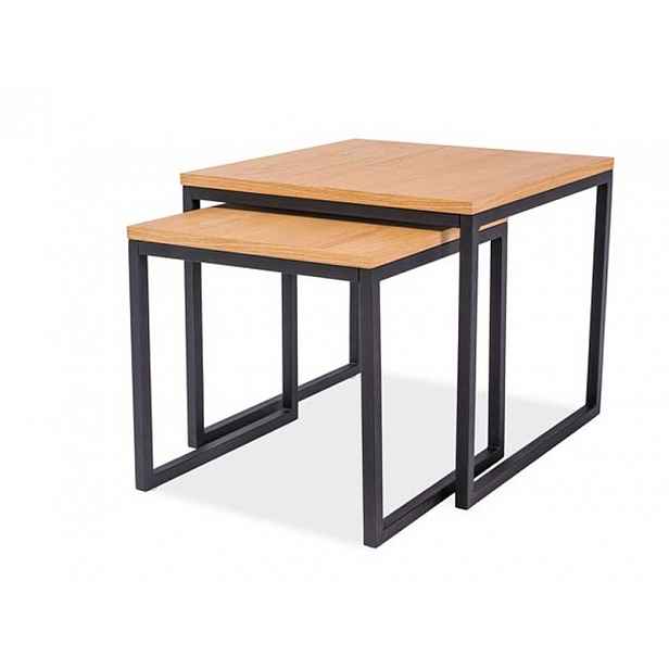 Set příručních stolků s deskou v dekoru dub LARGO DUO
